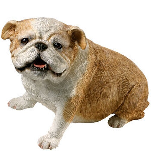 Bulldog Old Fawn Dog Figurine by Sandicast